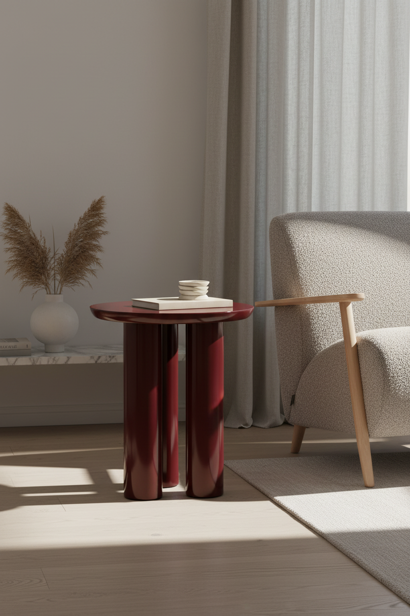 JA3 RED SIDE TABLE