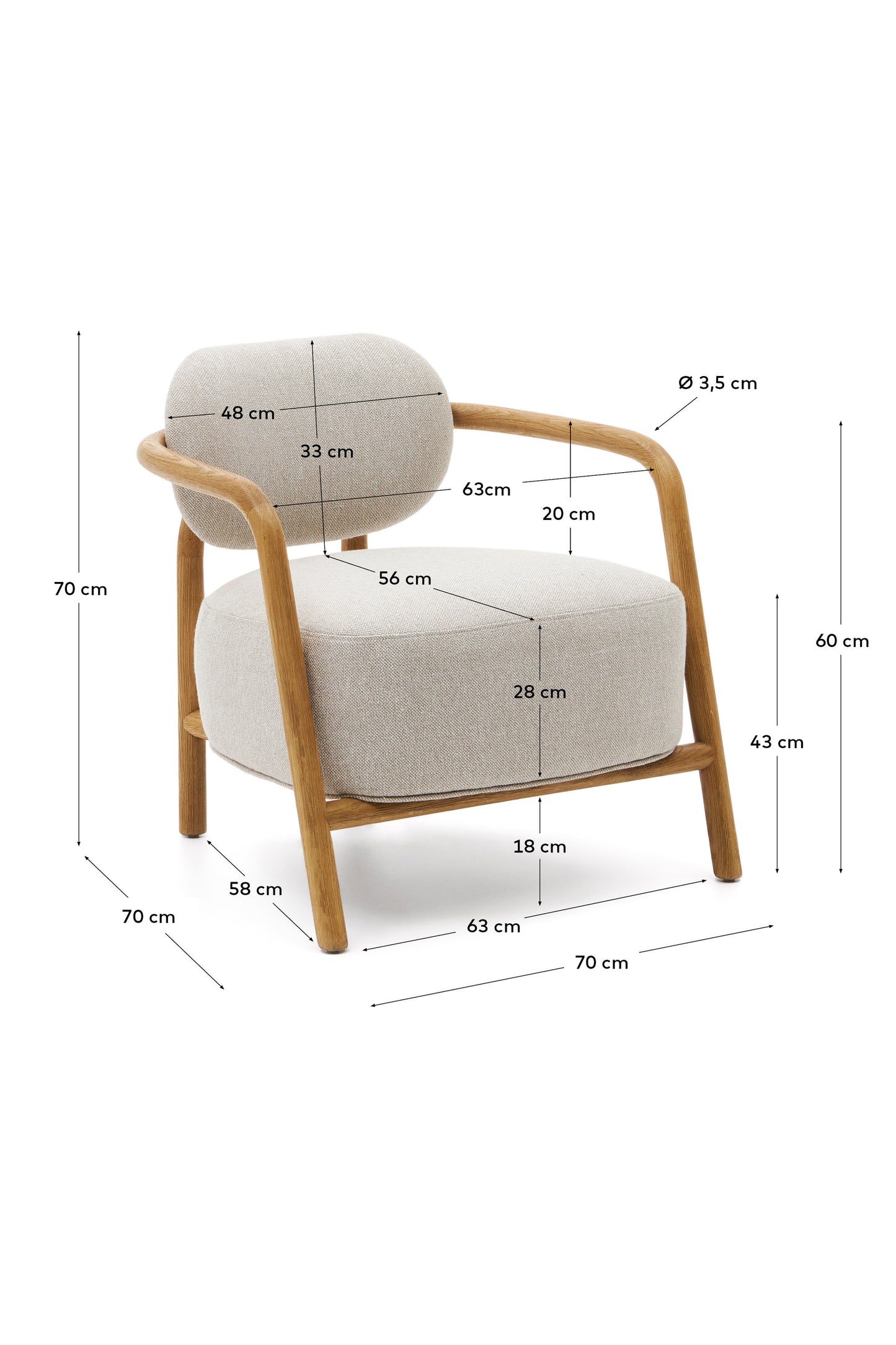 EMMA BEIGE ARMCHAIR