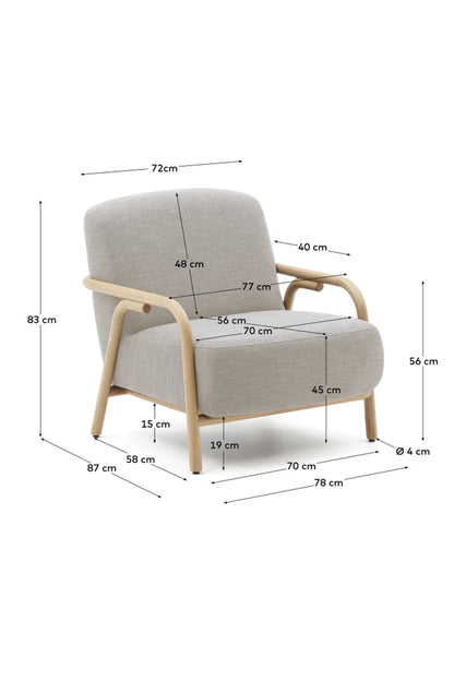 AVA BEIGE ARMCHAIR