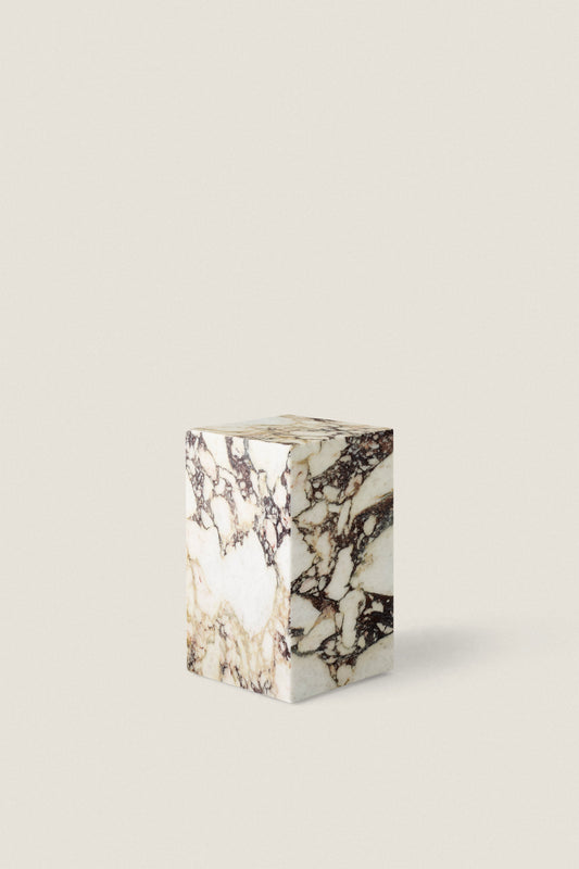 PLINTH TALL CALACATTA SIDE TABLE