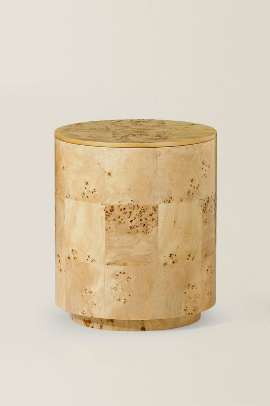 MAPPA BURL VENEER SIDE TABLE