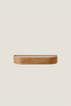 LIGHT BEIGE NINA WOOD AND GLASS SHELF 50