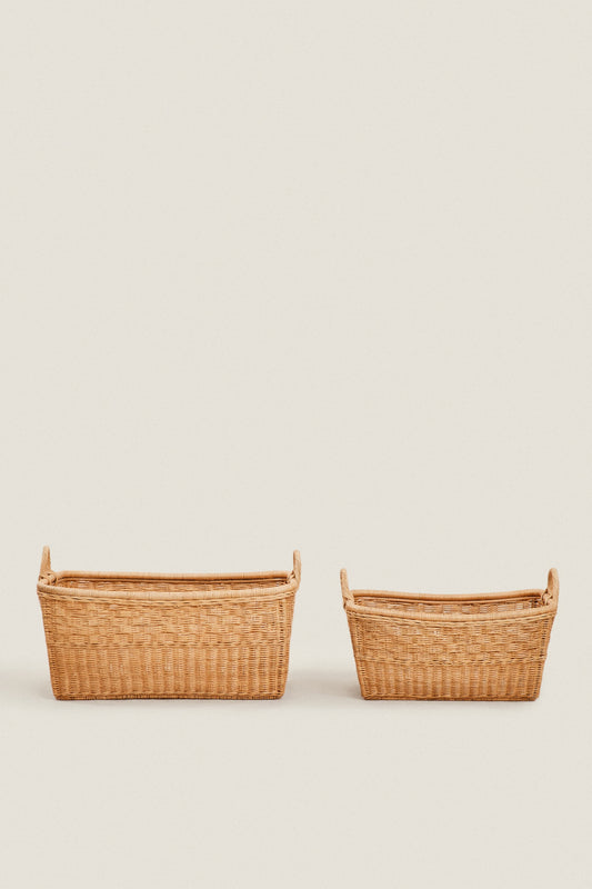 RECTANGULAR BASKET WITH TWO EARS