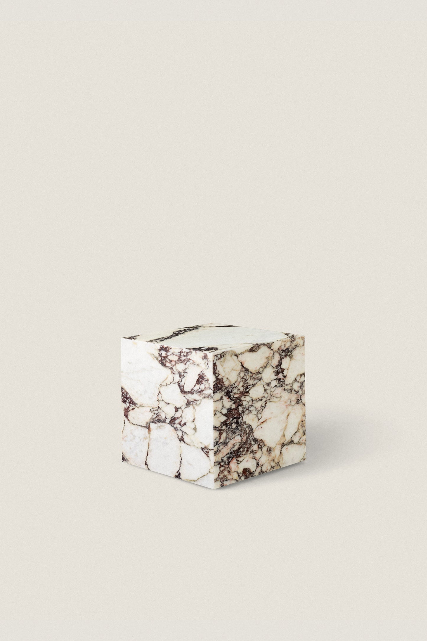 PLINTH CUBIC CALACATTA SIDE TABLE