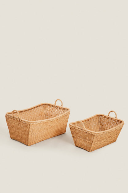 RECTANGULAR BASKET WITH TWO EARS