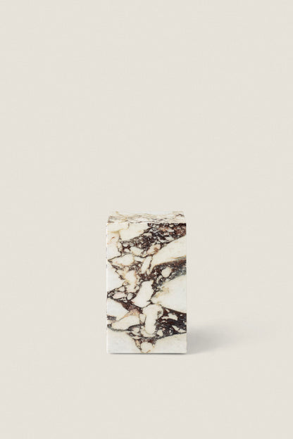 PLINTH TALL CALACATTA SIDE TABLE