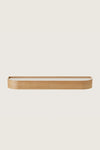 LIGHT BEIGE NINA WOOD AND GLASS SHELF 80