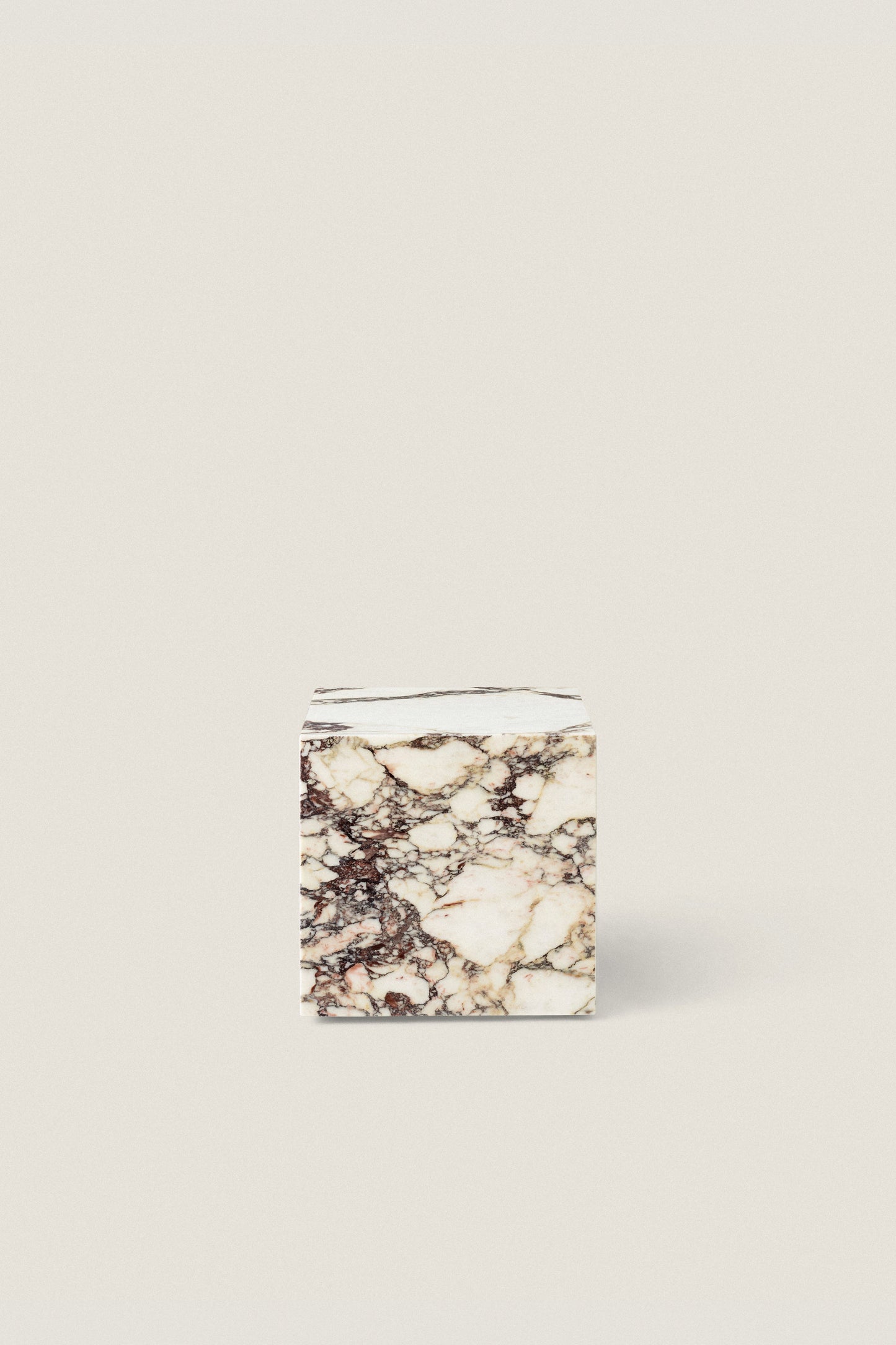 PLINTH CUBIC CALACATTA SIDE TABLE