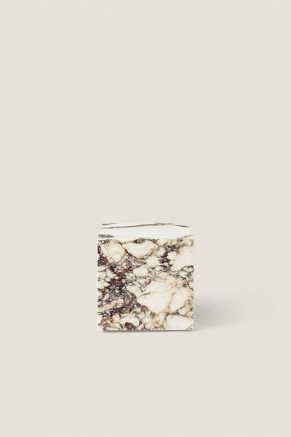 PLINTH CUBIC CALACATTA SIDE TABLE
