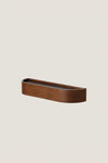 DARK BROWN NINA WOOD AND GLASS SHELF 50