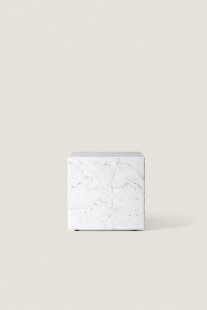 PLINTH CUBIC CARRARA SIDE TABLE