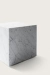 PLINTH CUBIC CARRARA SIDE TABLE