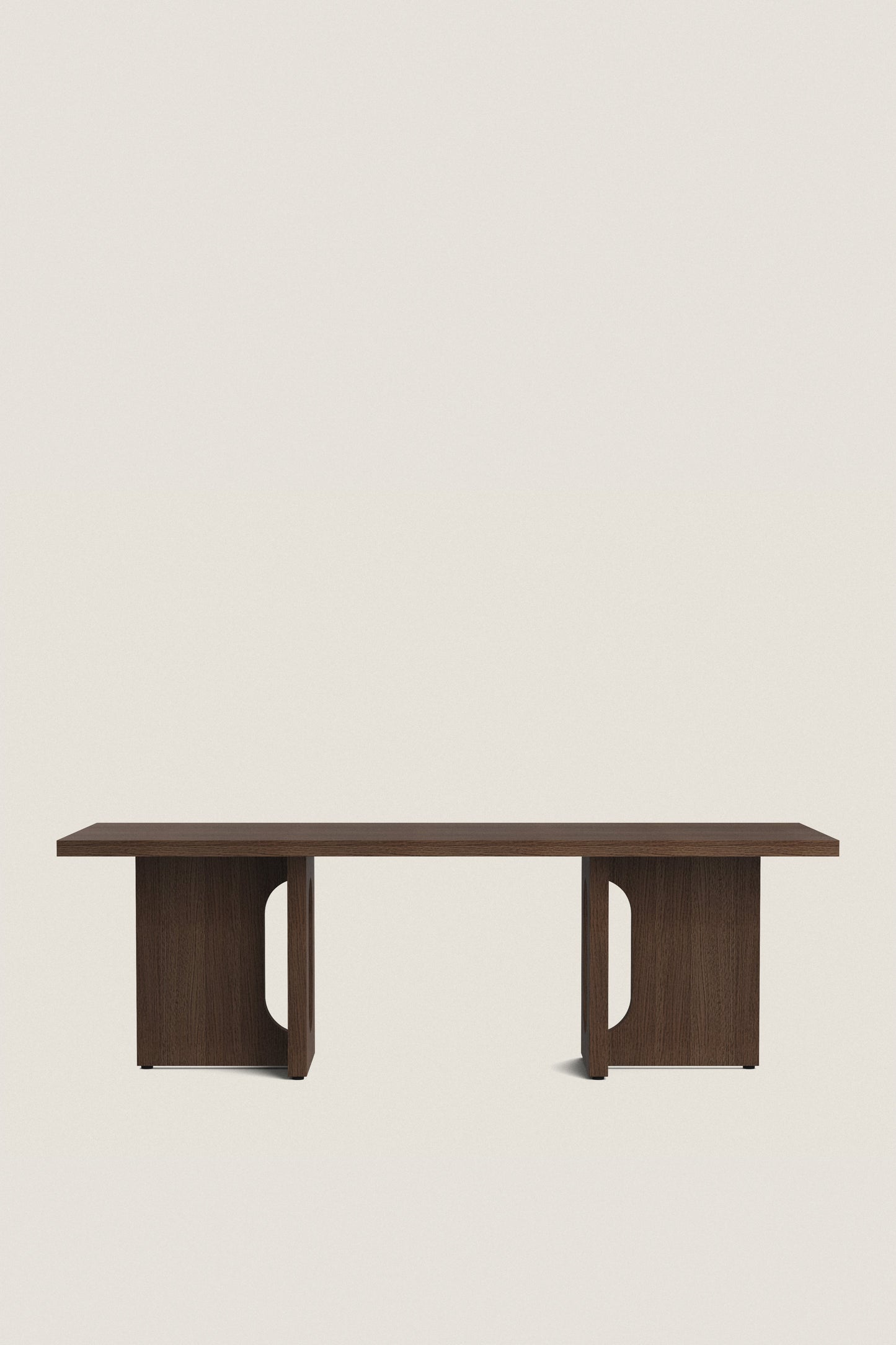 T O DARK STAINED OAK COFFEE TABLE