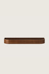 DARK BROWN NINA WOOD AND GLASS SHELF 80