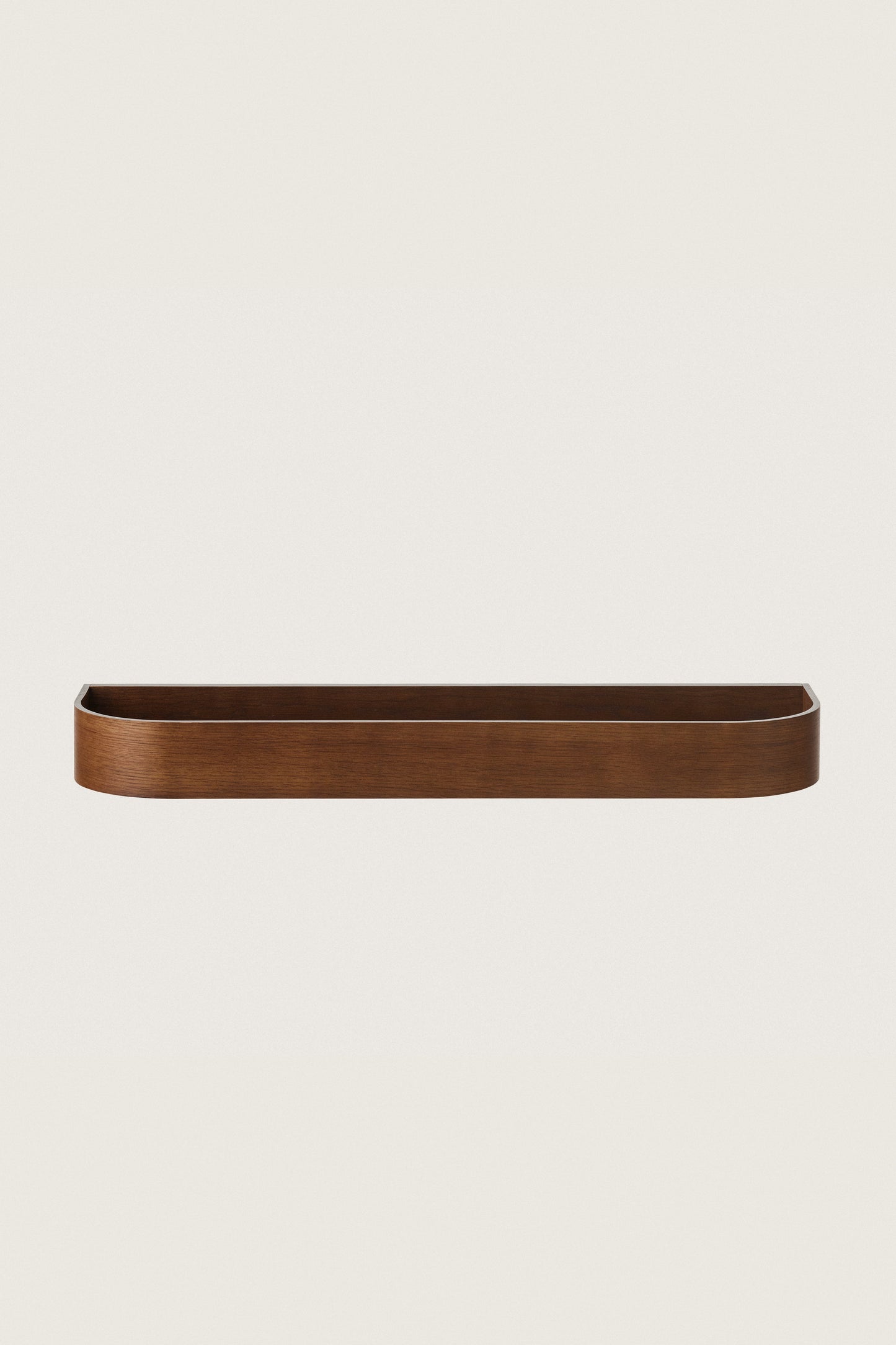 DARK BROWN NINA WOOD AND GLASS SHELF 80