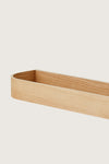 LIGHT BEIGE NINA WOOD AND GLASS SHELF 80