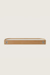 LIGHT BEIGE NINA WOOD AND GLASS SHELF 80