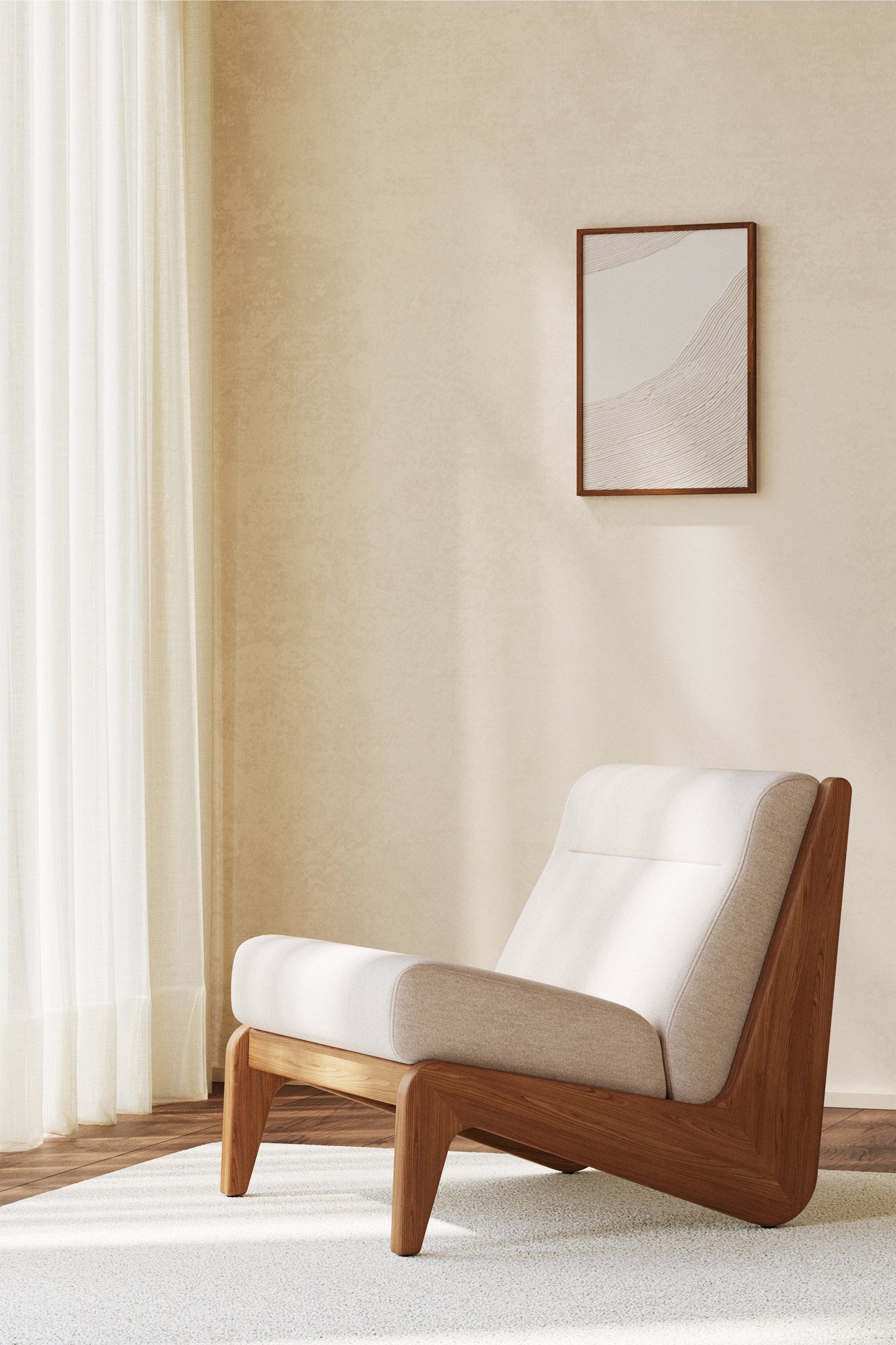 AVO LIGHT BIEGE RELAXING ARM CHAIR