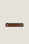 DARK BROWN NINA WOOD AND GLASS SHELF 50