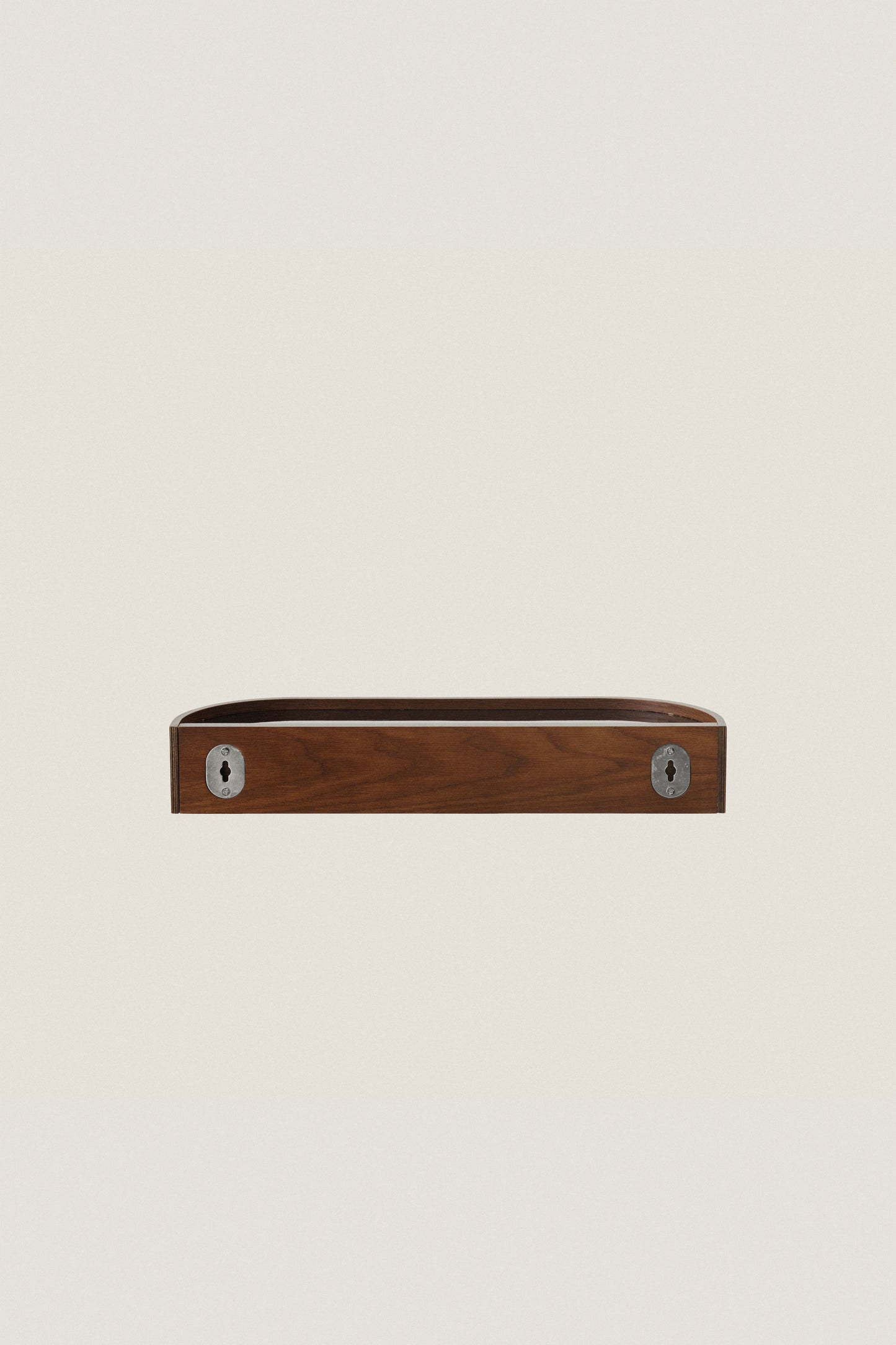 DARK BROWN NINA WOOD AND GLASS SHELF 50