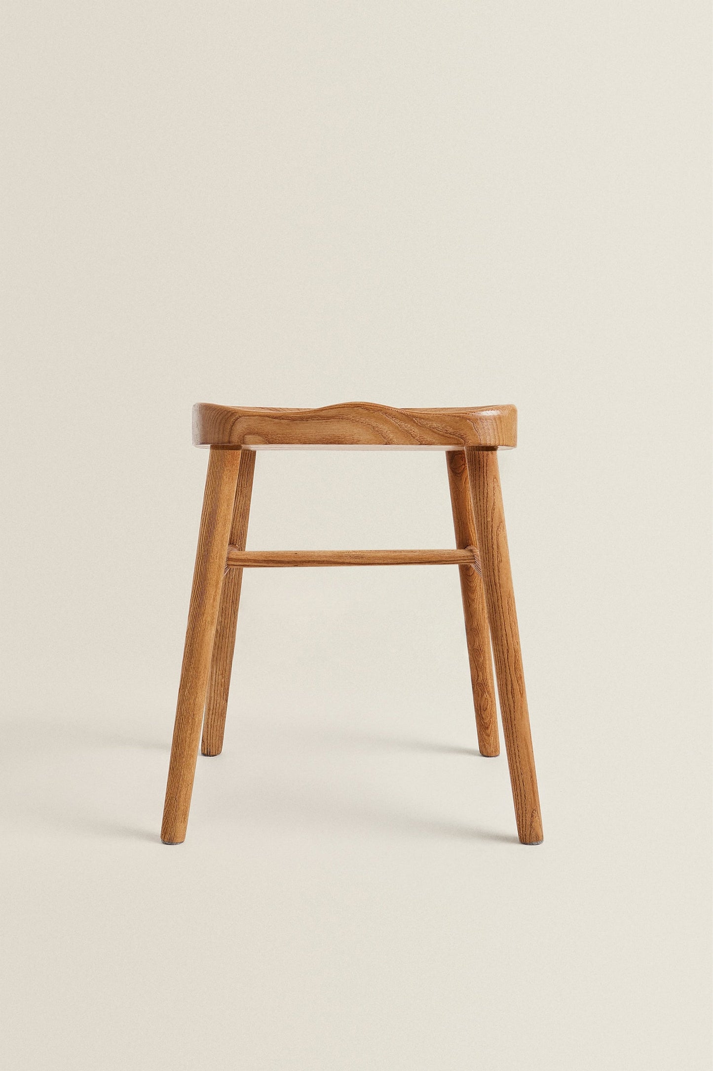 NATURAL OAK WOOD WAVE STOOL