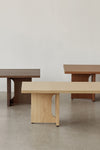 T O DARK STAINED OAK COFFEE TABLE