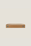 LIGHT BEIGE NINA WOOD AND GLASS SHELF 50
