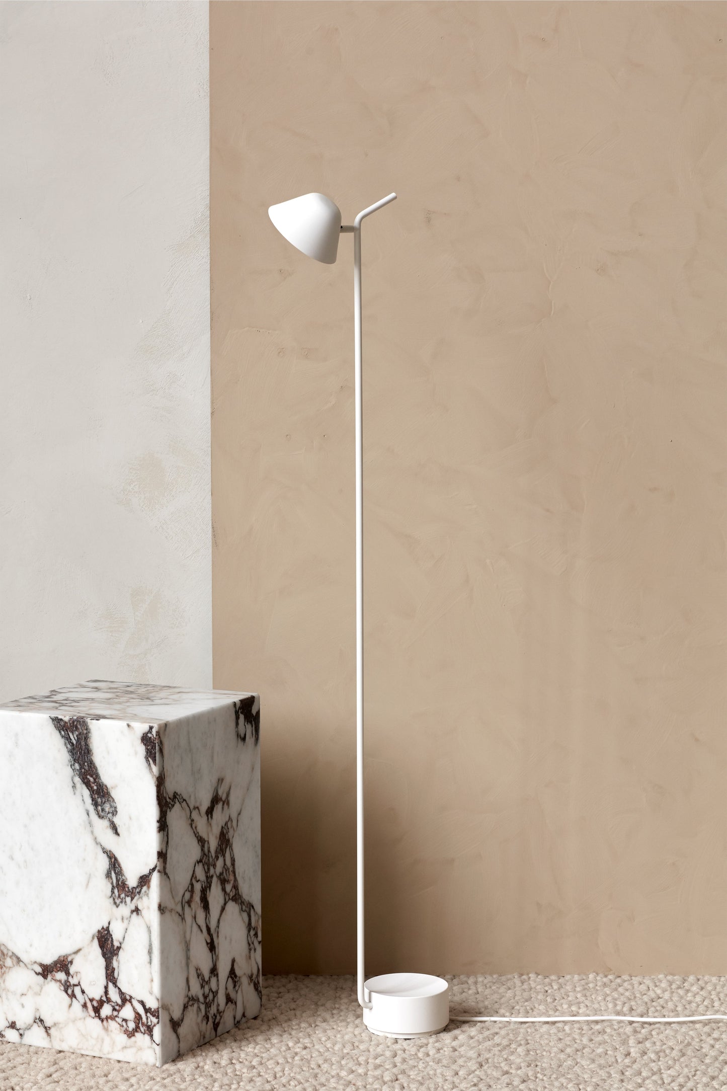 PLINTH TALL CALACATTA SIDE TABLE