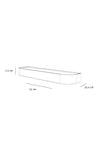 DARK BROWN NINA WOOD AND GLASS SHELF 80