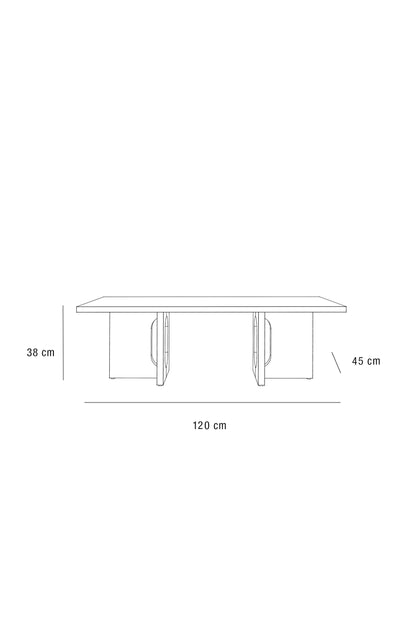 T O  WALNUT l KUNIS BRECCIA  COFFEE TABLE