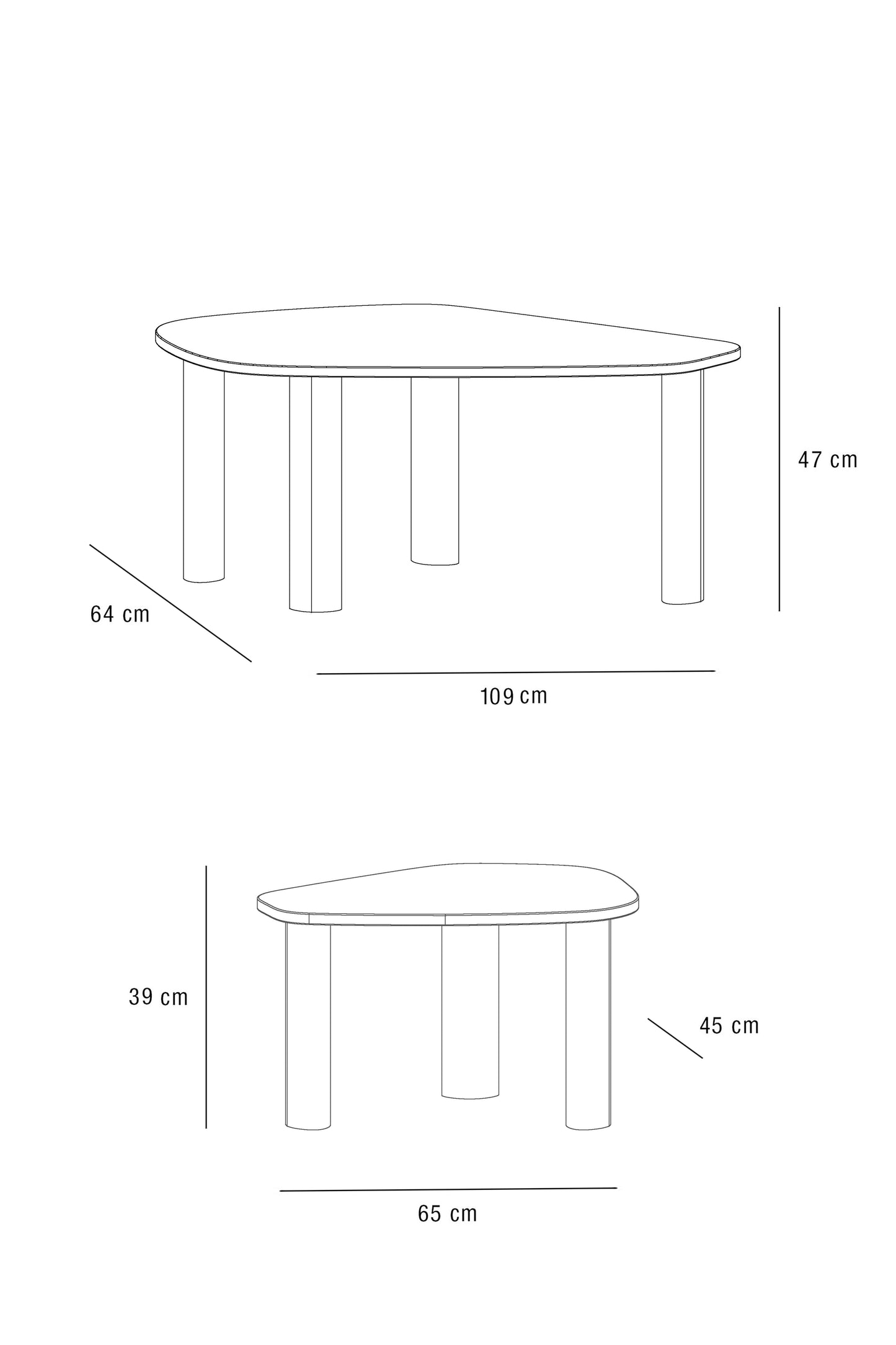 OAK SCULP COFFEE TABLE