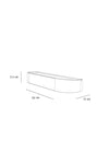 DARK BROWN NINA WOOD AND GLASS SHELF 50